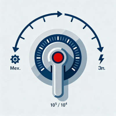 Частота коммутаций и износостойкости кулачкового переключателя, механический и электрический ресурс